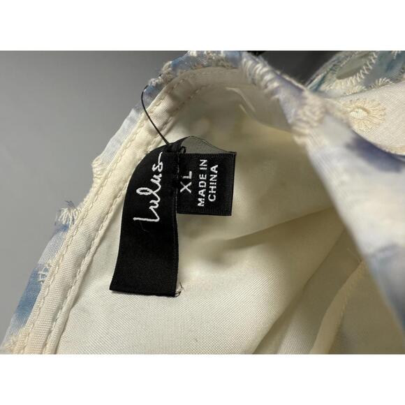 Lulus Positively Beloved Ivory Floral Embroidered Mini Skirt - XL - Picture 5 of 8